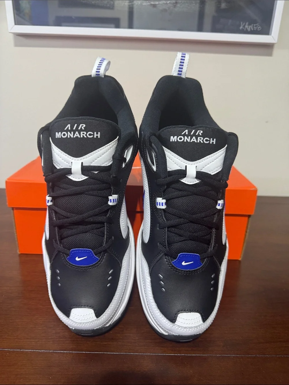 Nike Air Monarch IV 415445-002 Black/Black-White Men’s Training Sneakers (NEW)